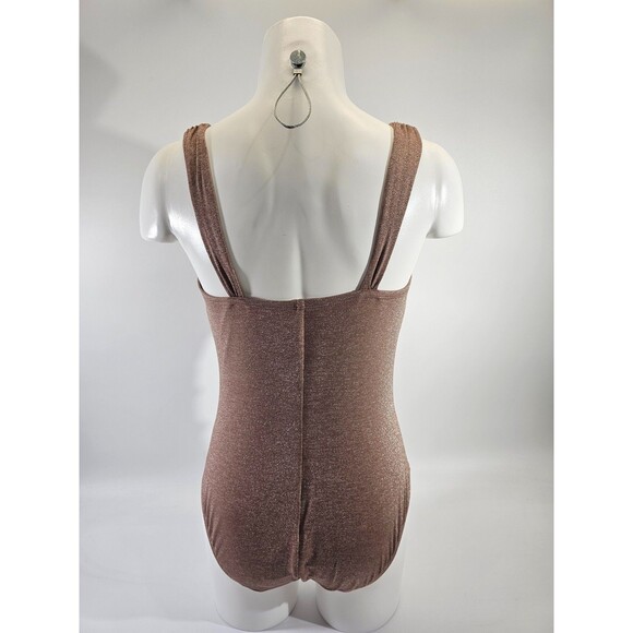 LANDS' END Women's 12 Slender Suit Shine Grecian One Piece Swimsuit Swim Suit - Picture 4 of 9